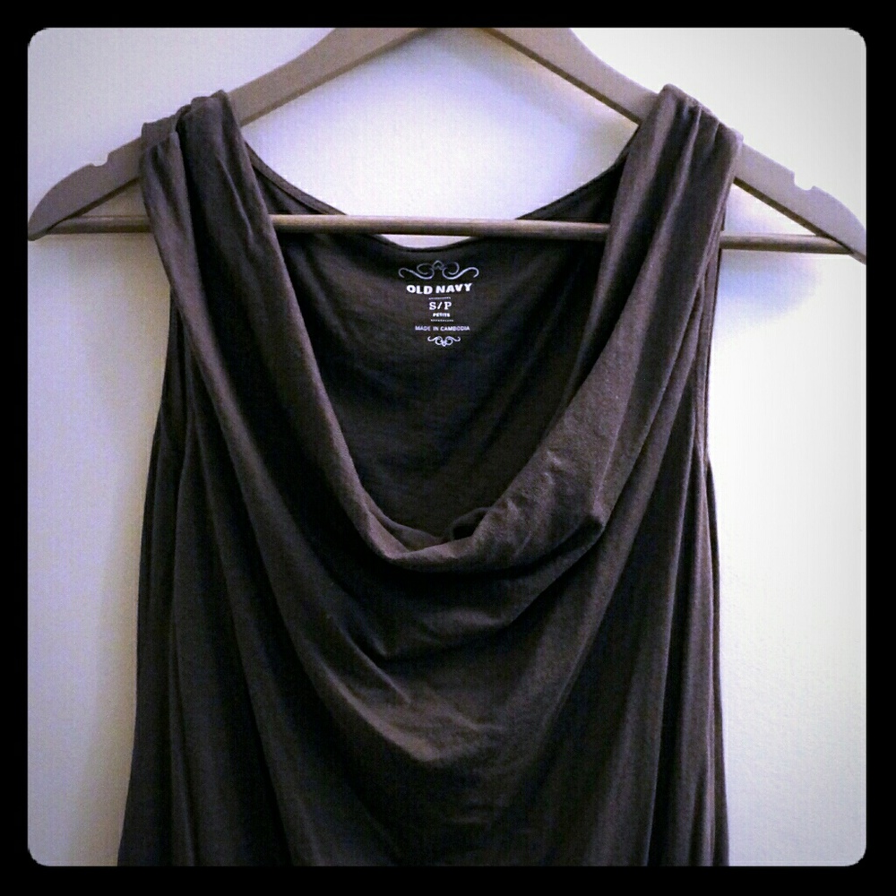 Grey sleeveless blouse